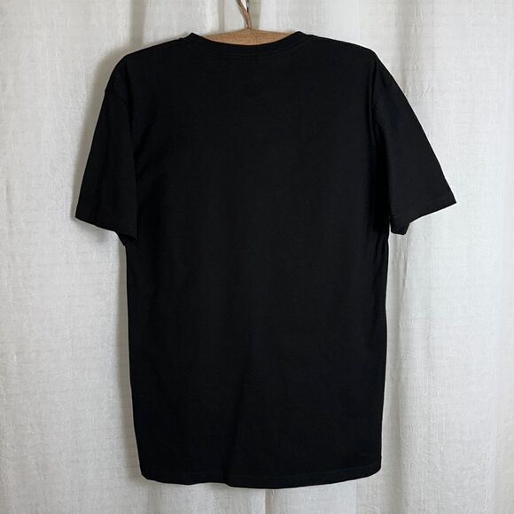 VANS M Black White Patch Logo CA VANS NY Cotton Crewneck Short Sleeve Tee - Picture 2 of 9